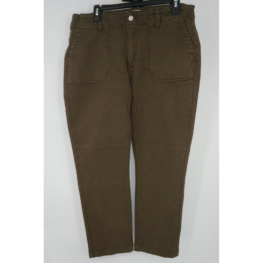 Paige High Rise Straight Leg Jeans Brown Women's 32